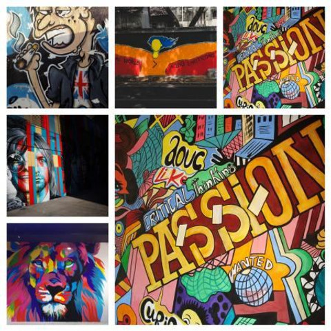 Mural- A super cool idea to make the destroyed one wall into a fanciful art