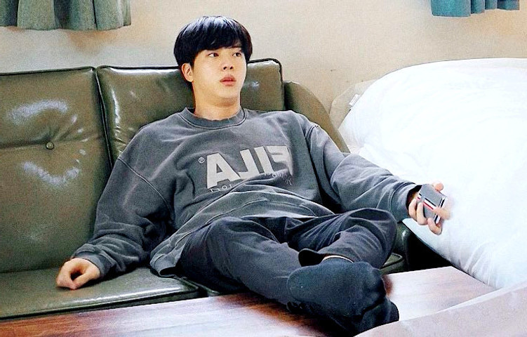 BTS in the soop : Jin serving his visuals in such a relaxing way