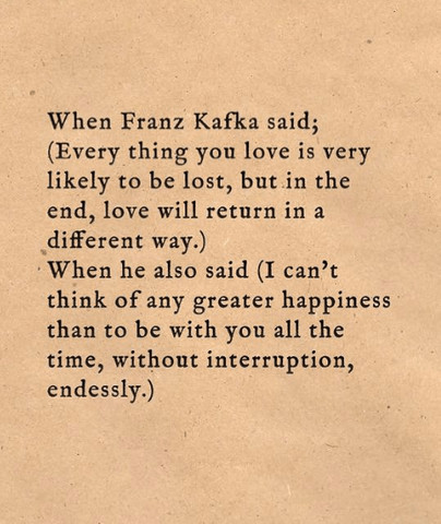 Franz Kafka and ‘LOVE’!!!!!!