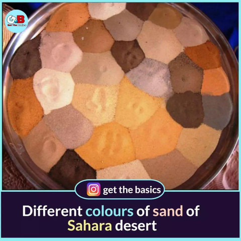 Different colors of sand of the sahara desert!!