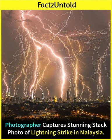 lightning strike in Malaysia 😱