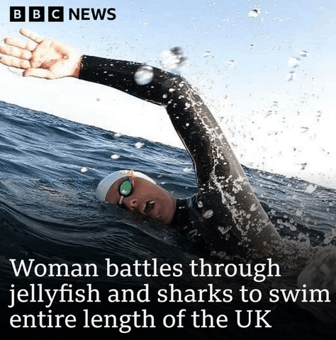 Only woman who swum entire length of UK!!!