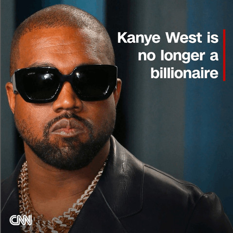 Kanye West! No longer a billionare….