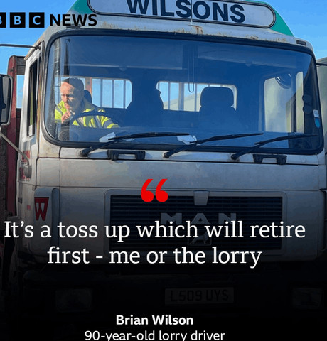 90 years old lorry driver.