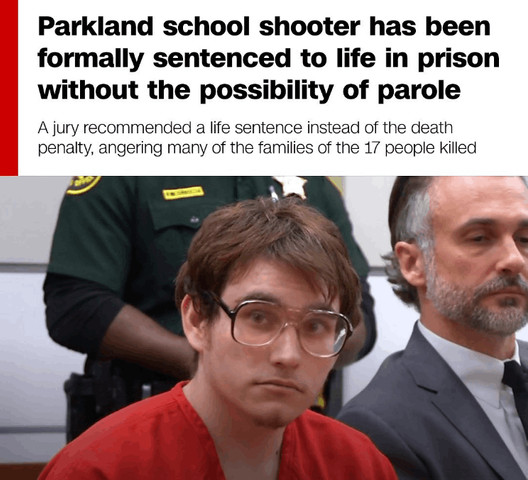 School Shooter sentenced to life prison