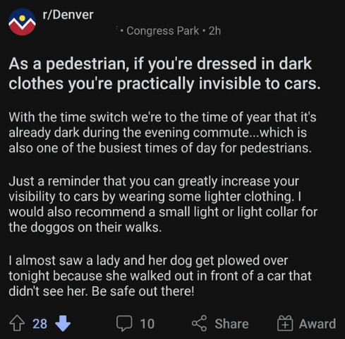 Pedestrian are invisible to cars.