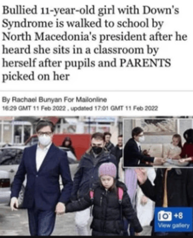 President mocks bullies of gir with down syndrome.