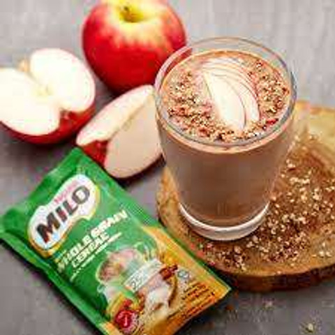 A refreshing apple milo drink