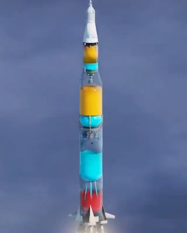 An accurate representation of the Apollo liftoff.