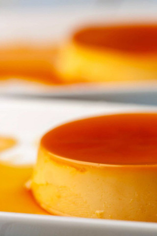 Traditional maxican flan dessert