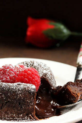 Maxican chocolate lava cake dessert