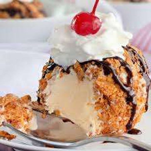 famous maxican dessert fried ice cream