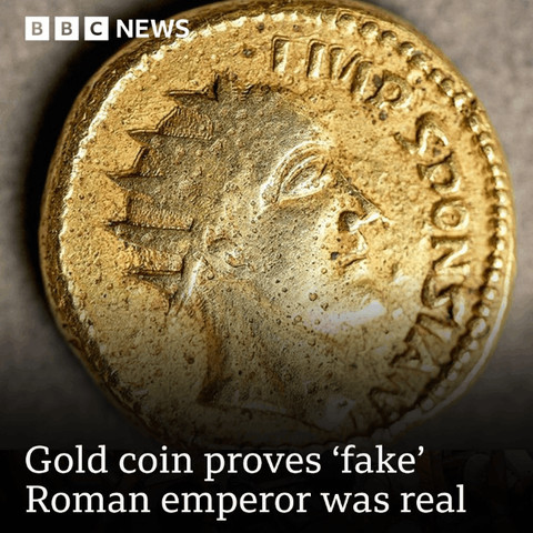 Coin proves that Roman emperor was real.