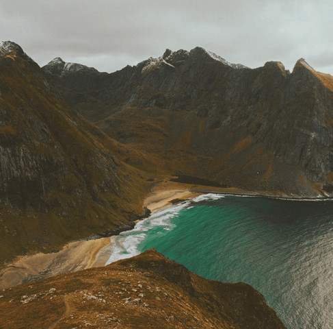 Mountains of Lofoten Island, Norway