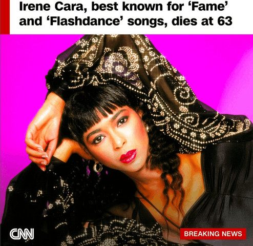 Irene Cara died at 63!!!!!!!!!!