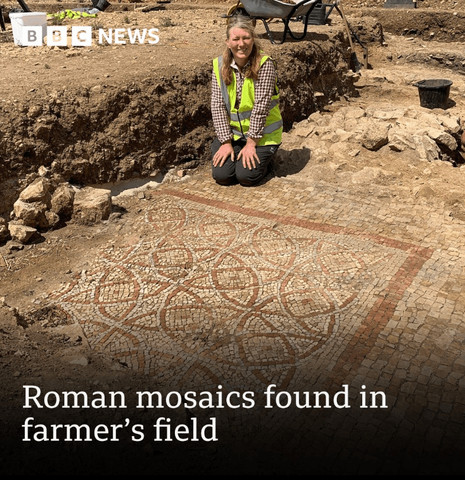 Roman mosaic found in farmer’s field