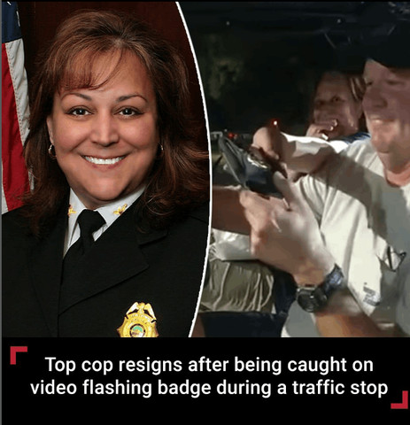 COP got fired for flashing badge