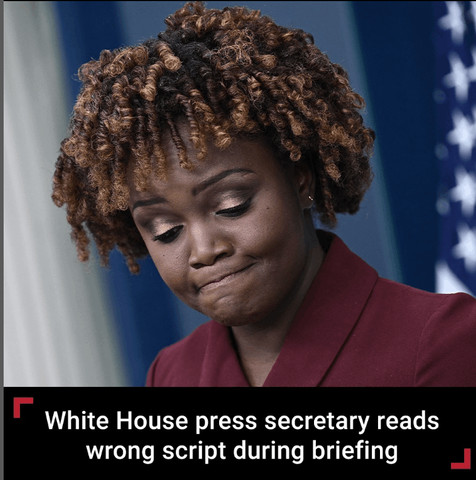White house secretary reads wrong script