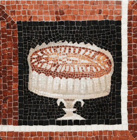 Mosaic Floor Panel of an almond cake