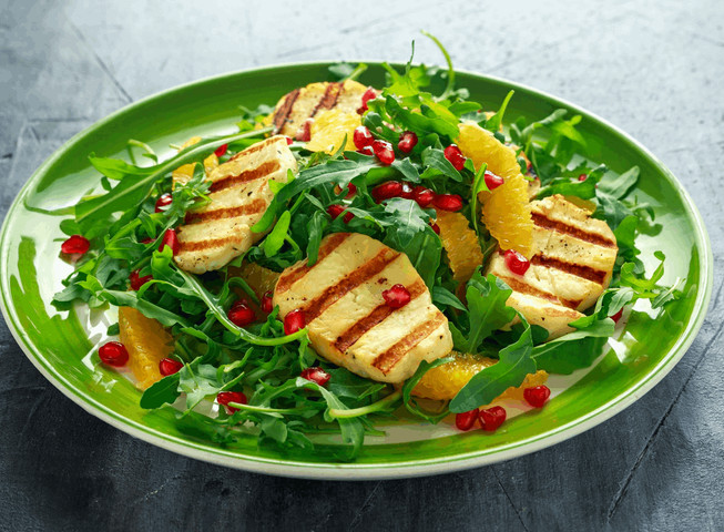 Grilled halloumi............