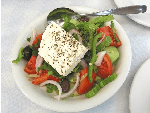 Choriatiki (Greek Salad).