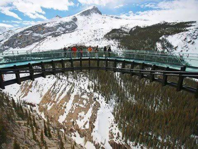 Thrilling glass bridge -1.	Glacier sky walk