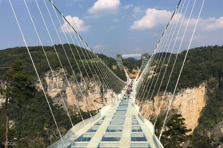 Thrilling glass bridge-5.	Zhangjiajie grand canyon glass bridge