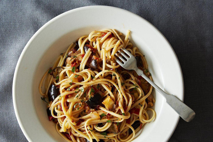 Eggplant Parmigiana pasta!!