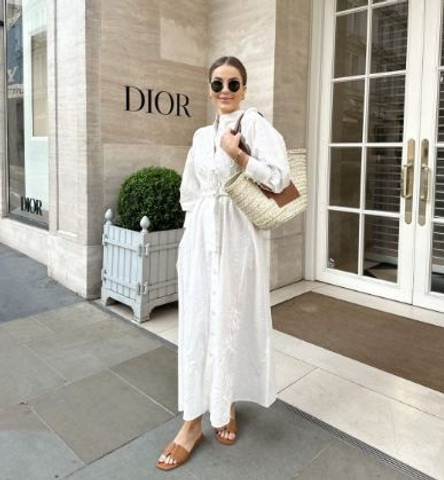 White cotton dress for summer!!