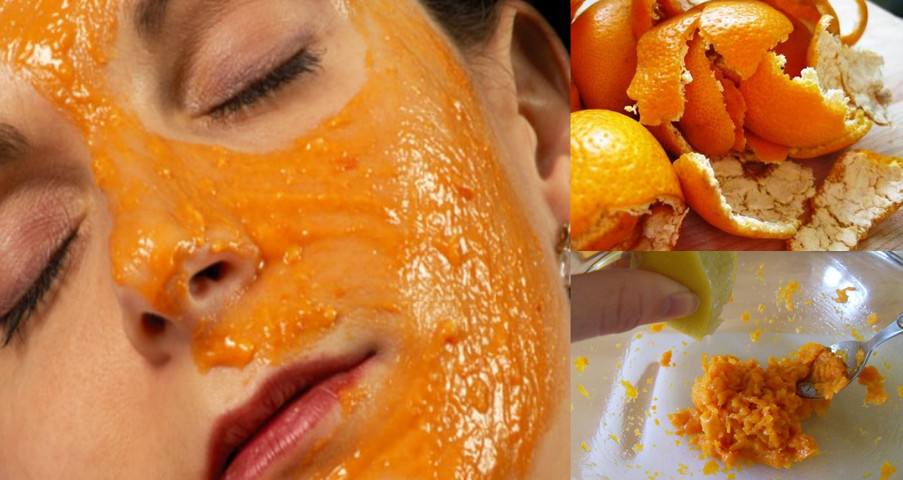 Simple fruit face pack for skin- Orange