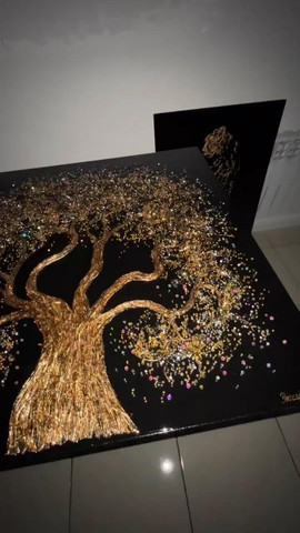 Gold tree art