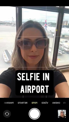 Airport selfie