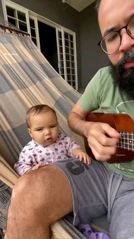 Enjoying with dad