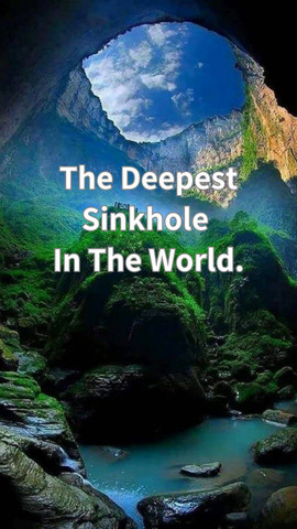 Deepest sink hole in the world