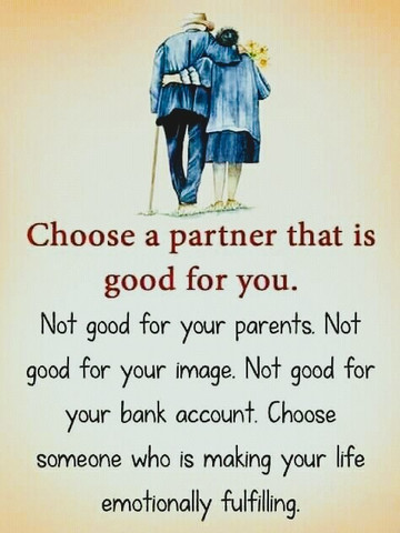 Find a Partner Who Fulfills You Emotionally, Not Materially