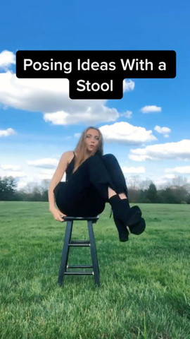 Posing with stool