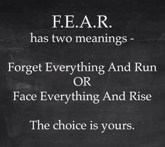 Fear has two meanings