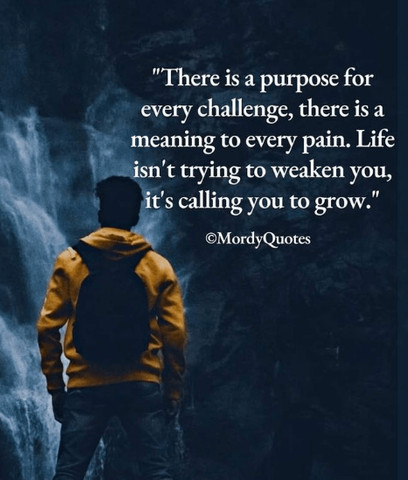 There is a purpose for every challenge