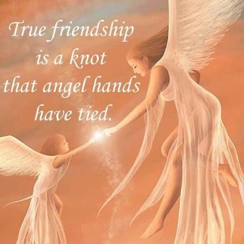 Ture friendship is like a knot that angel hands have tied