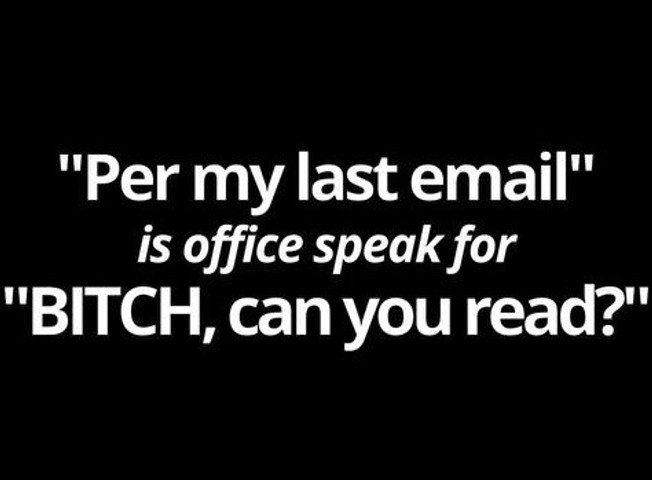 Per my last email