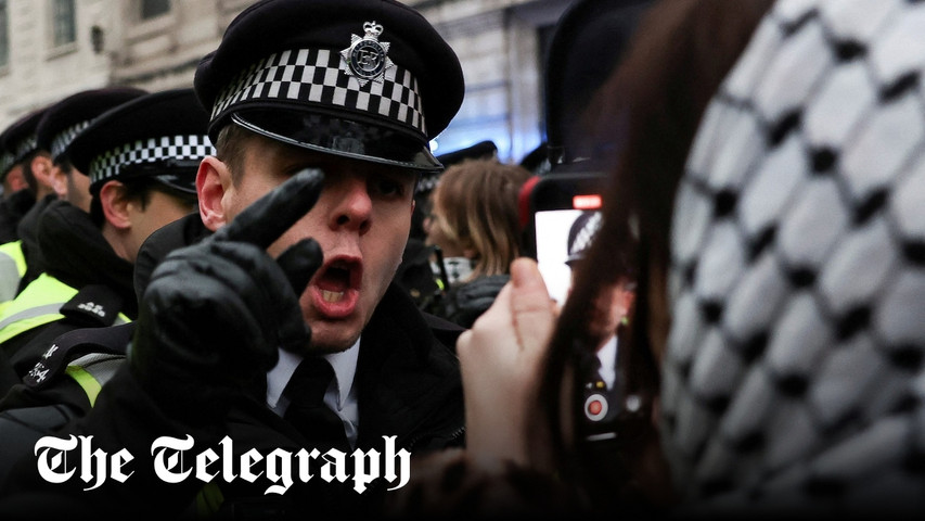 More than 70 pro-Palestinian protesters arrested after clashes with police in London