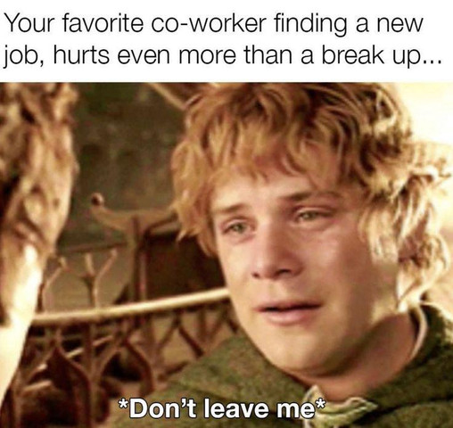 Your favorite co-worker finding a new job