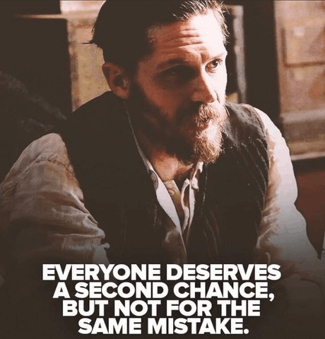 Everyone deserves a second chance, but not for the same mistake