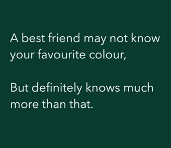 A best friend may not know your favorite color