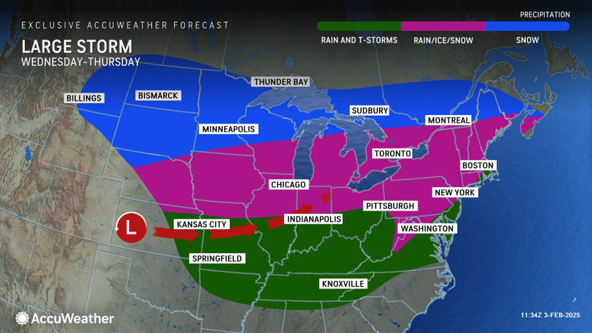 Major Midweek Ice Storm Impacts to Wreak Havoc from the Midwest to the Northeast