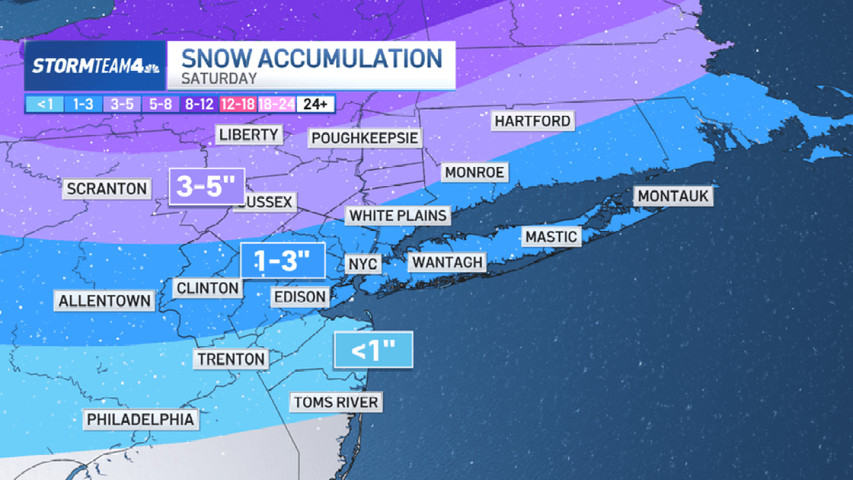 Snow, ice, rain expected for NYC area this weekend. How much will you get?