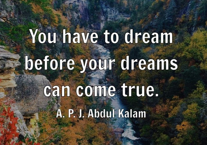 You have to dream before your dreams can come true