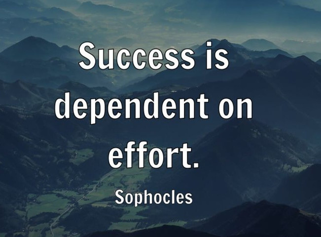 Success is dependent on effort