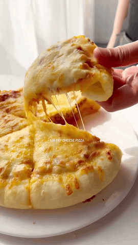 Air fry cheese pizza.