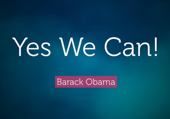 Yes We Can!